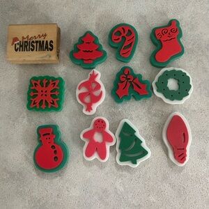 Lot of Christmas rubber stamps